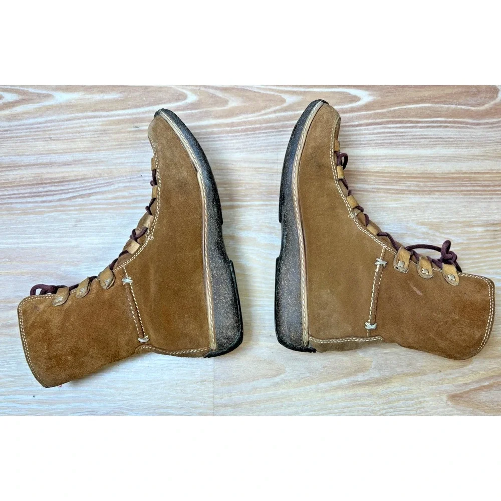 Timberland Reykir Ghillie Suede Shearling Waterproof Boots Women's 7.5 Brown EUC